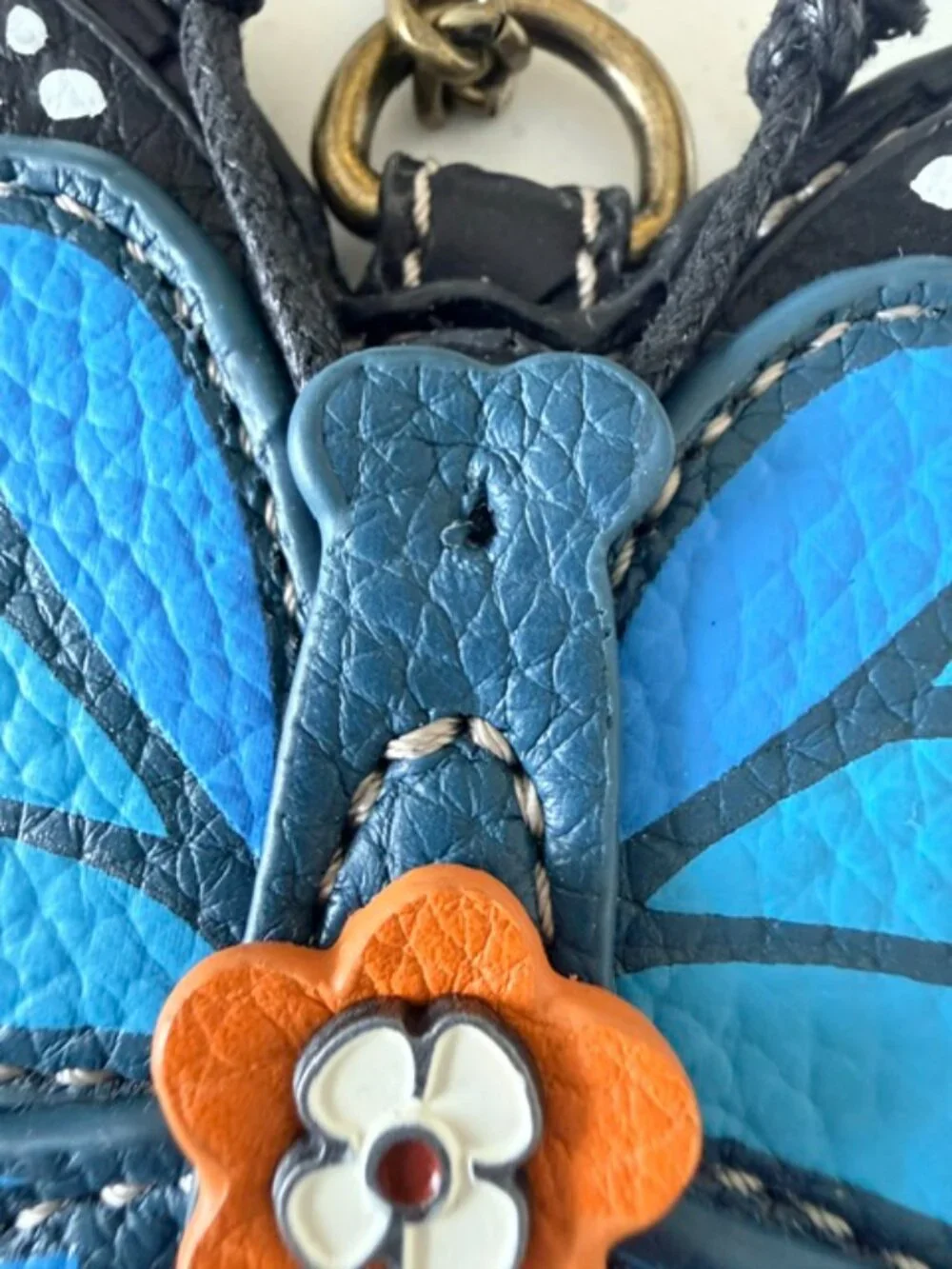 Chala Blue Butterfly Bag Charm Coin Pouch